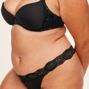 Adore Me Paxton Contour Plus 40D plus matching thong 2x (NEW)